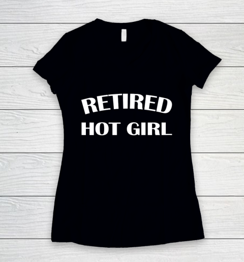 Retired Hot Girl Women's V-Neck T-Shirt