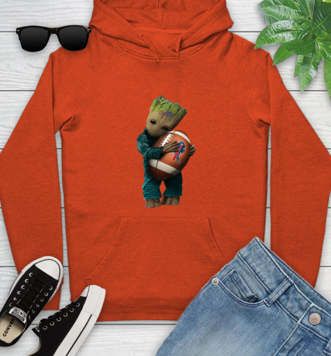NFL Groot Guardians Of The Galaxy Football Sports Buffalo Bills Youth Hoodie 5