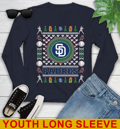 San Diego Padres Merry Christmas MLB Baseball Loyal Fan Youth Long Sleeve 2