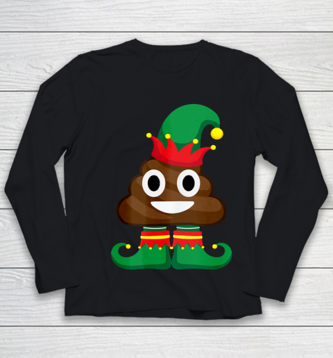 Elf Poop Emoji Shirt Family Christmas Shirts Poop Youth Long Sleeve