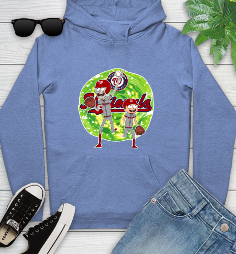 MLB Washington Nationals Rick And Morty Baseball Sports Youth Hoodie 12
