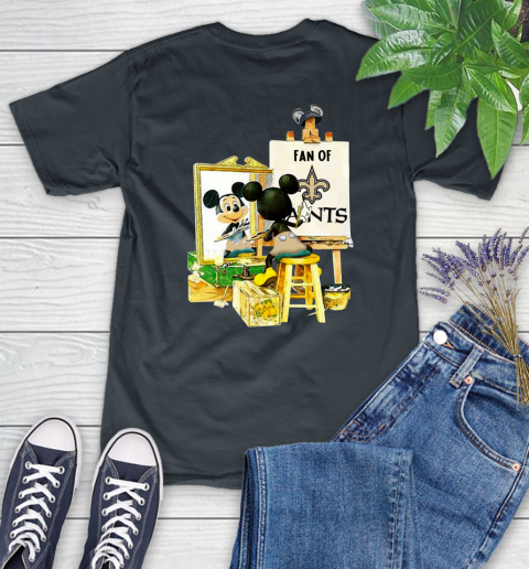 NFL Football New Orleans Saints Mickey Drawing Shirt 87