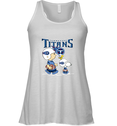 Tennessee Titans Let's Play Football Together Snoopy NFL Racerback Tank