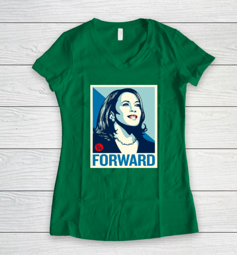 Kamala Harris Forward Women's V-Neck T-Shirt 3
