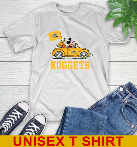 NBA Basketball Denver Nuggets Pluto Mickey Driving Disney Shirt T-Shirt