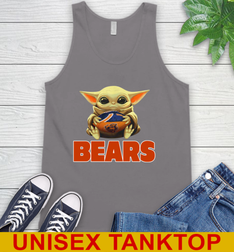 NFL Football Chicago Bears Baby Yoda Star Wars Shirt Tank Top 7