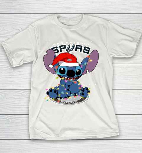 San Antonio Spurs NBA noel stitch Basketball Christmas Youth T-Shirt
