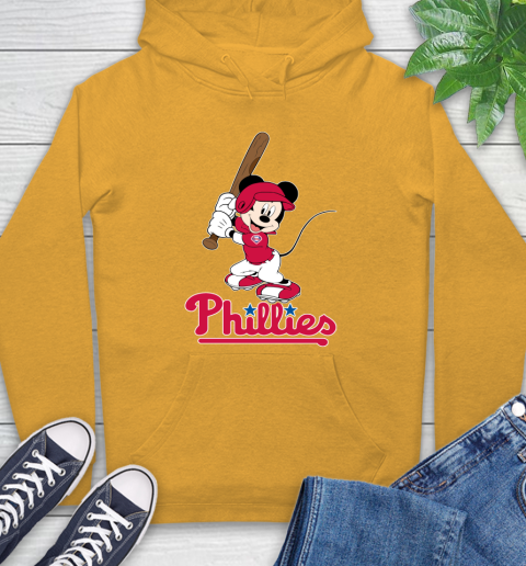MLB Baseball Philadelphia Phillies Cheerful Mickey Mouse Shirt Hoodie 3