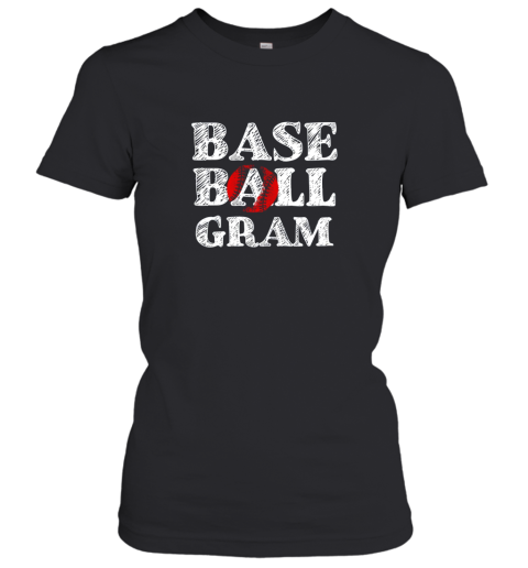 Womens Distressed Baseball Gram Shirt Baseball Grandma Gift Women's T-Shirt