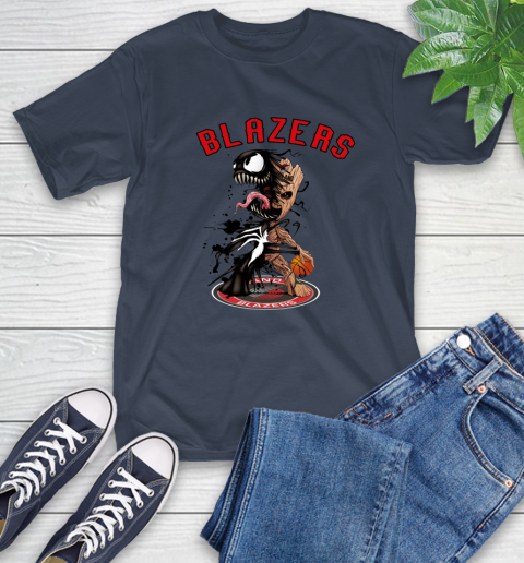 NBA Portland Trail Blazers Basketball Venom Groot Guardians Of The Galaxy T-Shirt 4