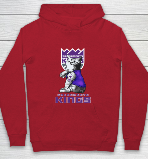 NBA Basketball My Cat Loves Sacramento Kings Youth Hoodie 7