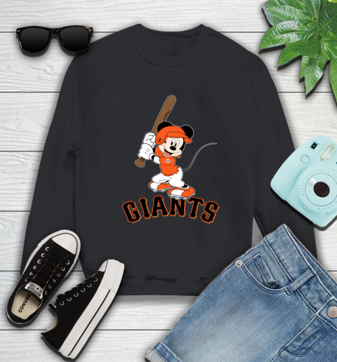 MLB Baseball San Francisco Giants Cheerful Mickey Mouse Shirt Sweatshirt