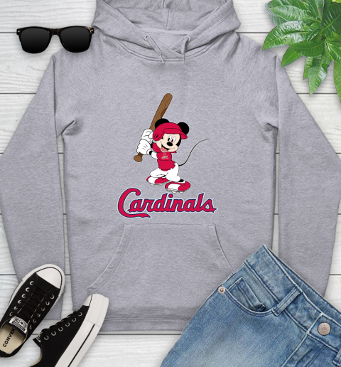 MLB Baseball St.Louis Cardinals Cheerful Mickey Mouse Shirt Youth Hoodie 6