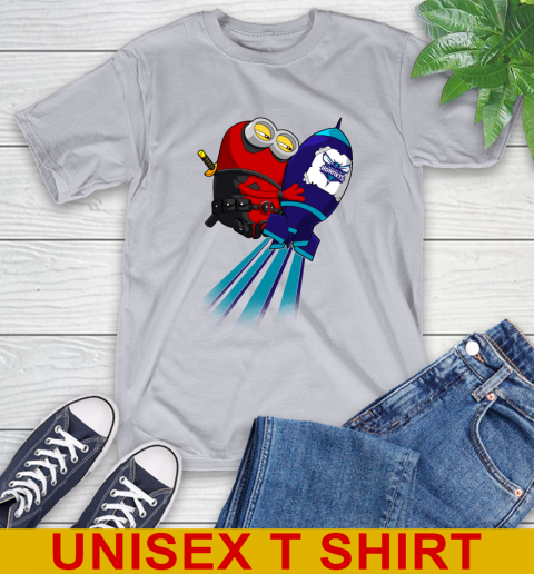 NBA Basketball Charlotte Hornets Deadpool Minion Marvel Shirt T-Shirt 5