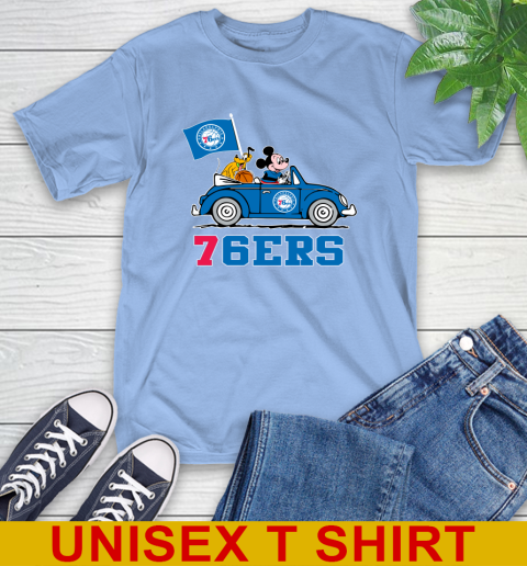 NBA Basketball Philadelphia 76ers Pluto Mickey Driving Disney Shirt T-Shirt 11