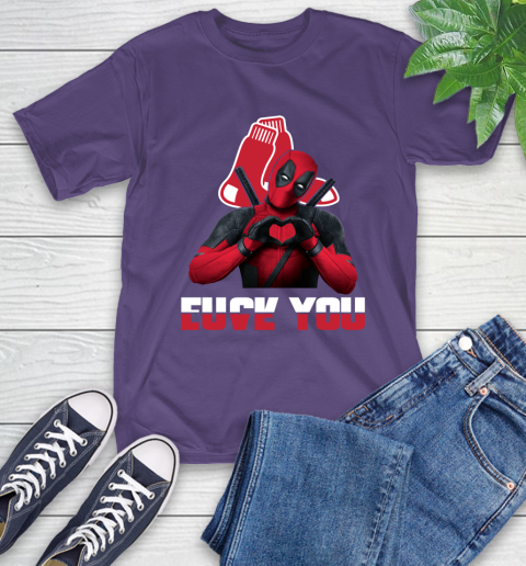 MLB Boston Red Sox Deadpool Love You Fuck You Baseball Sports T-Shirt 5