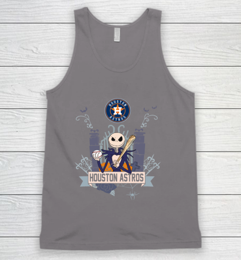 MLB Houston Astros Baseball Jack Skellington Halloween Tank Top 6