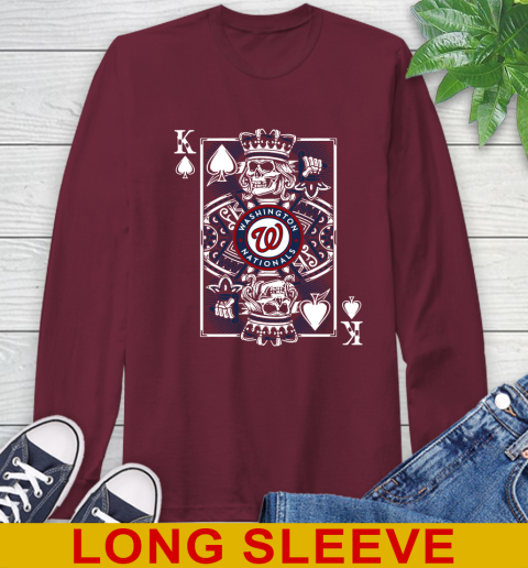 Washington Nationals MLB Baseball The King Of Spades Death Cards Shirt Long Sleeve T-Shirt 7