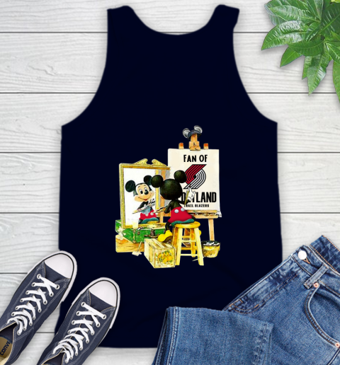 NBA Basketball Portland Trail Blazers Mickey Drawing Shirt 67