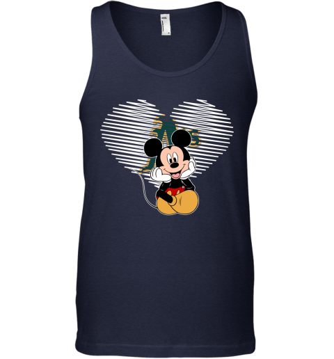 MLB Oakland Athletics The Heart Mickey Mouse Disney Baseball T Shirt LorXFIuJtCY unisex tank 17 95 151514 front navy