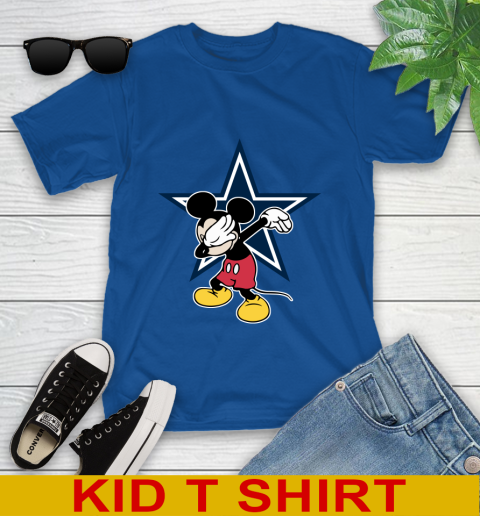 Dallas Cowboys NFL Football Dabbing Mickey Disney Sports Youth T-Shirt 9
