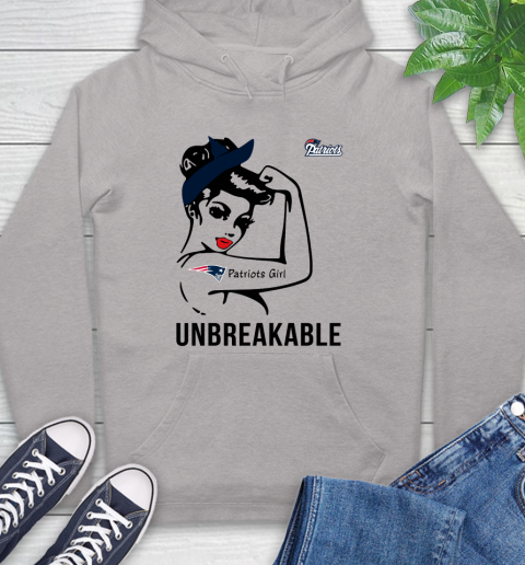 NFL New England Patriots Girl Unbreakable Football Sports Hoodie 10