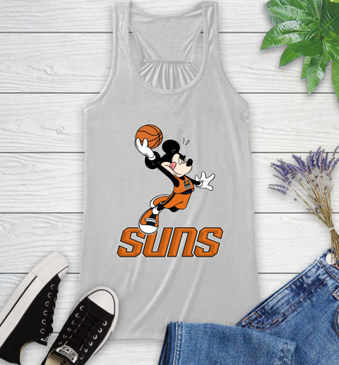 NBA Basketball Phoenix Suns Cheerful Mickey Mouse Shirt Racerback Tank 2