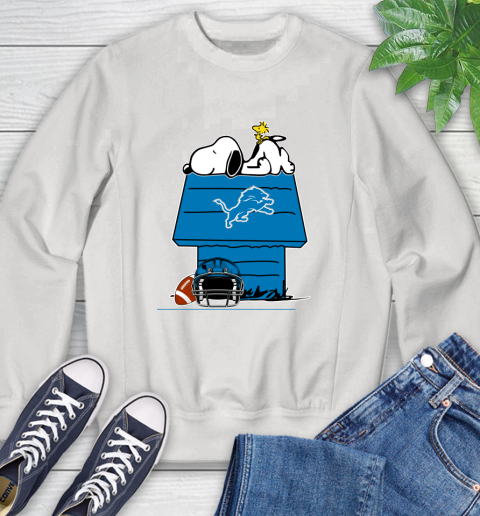Detroit Lions NFL Football Snoopy Woodstock The Peanuts Movie Sweatshirt