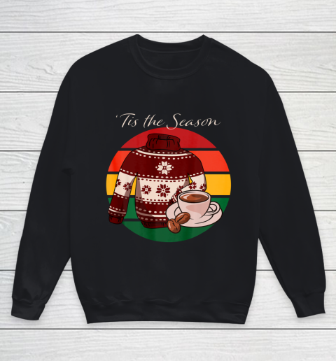 Coffee Lover Ugly Christmas Sweater Family Pajamas Xmas Joy Youth Sweatshirt