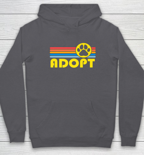 Rescue Animal Adoption Adopt Cat or Dog Vintage Retro Sunset Hoodie 4
