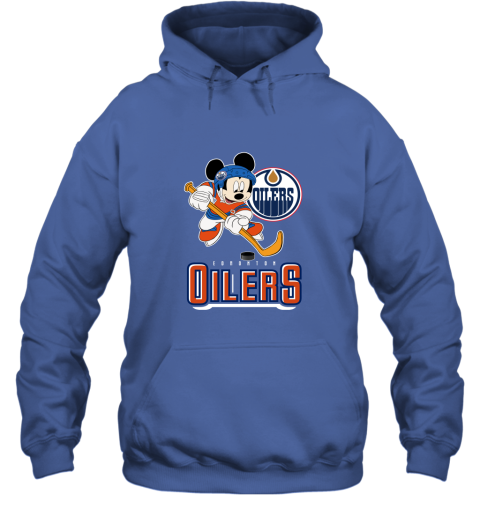 NHL Hockey Mickey Mouse Team Edmonton Oilers Sweatshirt 