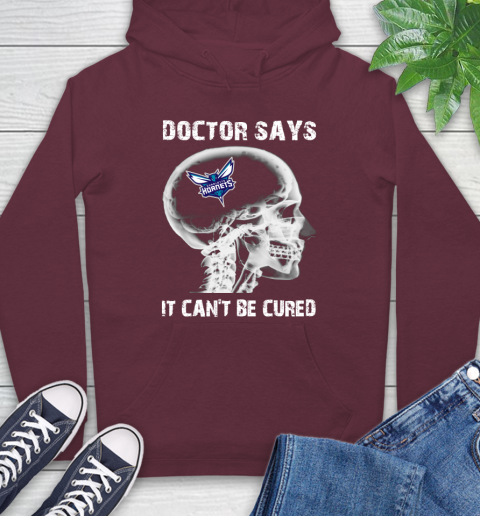 NBA Charlotte Hornets Basketball Skull It Can't Be Cured Shirt Hoodie 6
