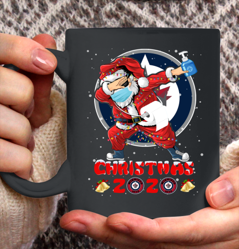 Winnipeg Jets Funny Santa Claus Dabbing Christmas 2020 NHL Ceramic Mug 11oz