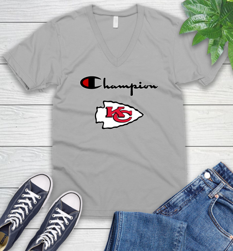 NFL Football Kansas City Chiefs Champion Shirt V-Neck T-Shirt 2