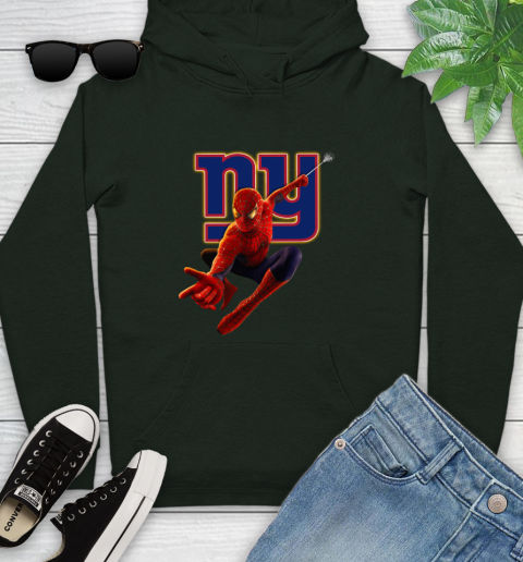 NFL Spider Man Avengers Endgame Football New York Giants Youth Hoodie 13