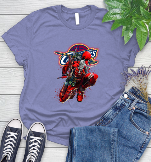 NBA Deadpool Marvel Comics Sports Basketball Cleveland Cavaliers Women's T-Shirt 11