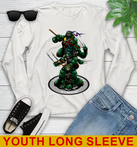 NHL Hockey Los Angeles Kings Teenage Mutant Ninja Turtles Shirt Youth Long Sleeve 12