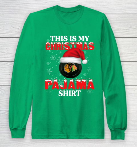 Chicago Blackhawks This Is My Christmas Pajama Shirt NHL Long Sleeve T-Shirt 4