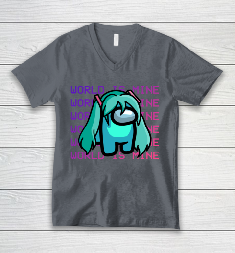 Among Us Shirt Hatsune Miku Imposter V-Neck T-Shirt 4