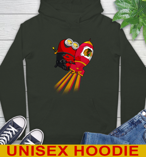 NHL Hockey Chicago Blackhawks Deadpool Minion Marvel Shirt Hoodie 12