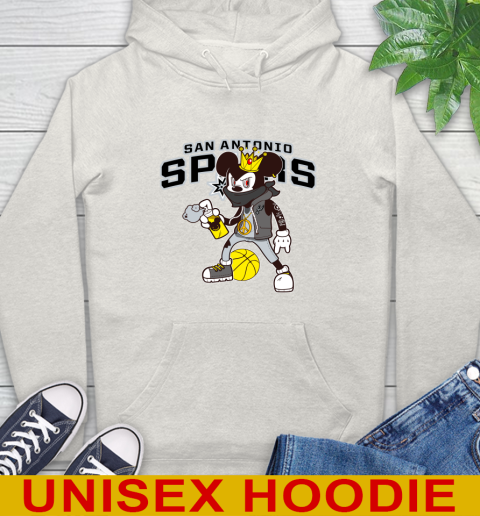 San Antonio Spurs NBA Basketball Mickey Peace Sign Sports Hoodie 12
