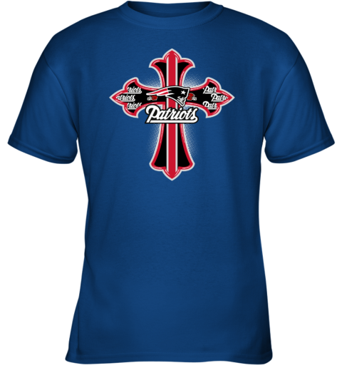 NFL Red Crusader Cross New England Patriots Youth T-Shirt - Rookbrand