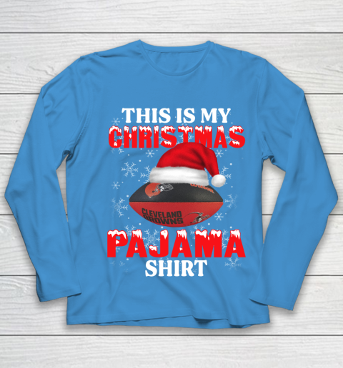 Cleveland Browns This Is My Christmas Pajama Shirt NFL Youth Long Sleeve 5
