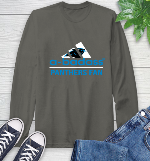 Carolina Panthers NFL Football A Badass Adidas Adoring Fan Sports Long Sleeve T-Shirt 9