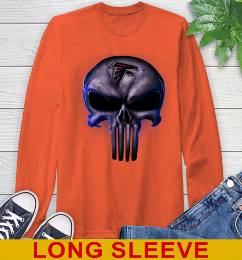 Atlanta Falcons NFL Football Punisher Skull Sports Long Sleeve T-Shirt 4