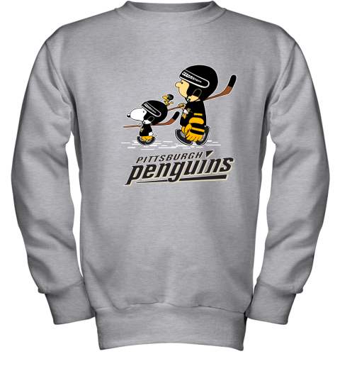 Let's Play Pittsburgh Penguins Ice Hockey Snoopy NHL Youth Hoodie 