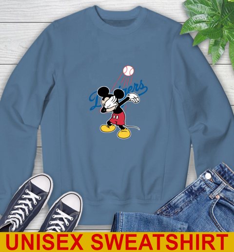 Los Angeles Dodgers MLB Baseball Dabbing Mickey Disney Sports Sweatshirt 8