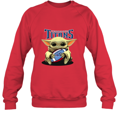 Baby Yoda Loves The Tennessee Titans arpt baby yoda loves the tennessee titans sweatshirt 35 front red