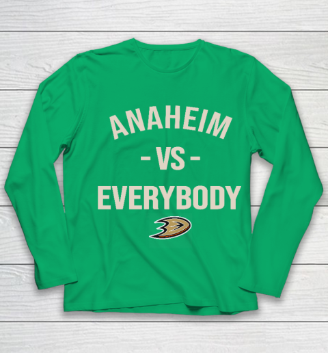 Anaheim Ducks Vs Everybody Youth Long Sleeve 4