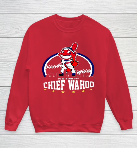 Chief Wahoo distressed Cleveland Youth Sweatshirt 7